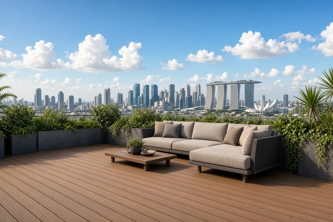 Illustrative roof terrace WPC decking idea